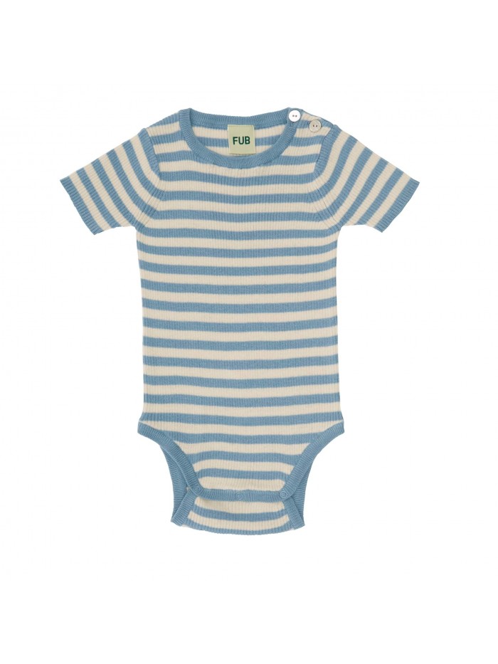 Baby Rib Body, cloudy blue/ecru